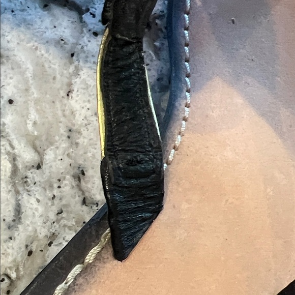 J.Renee Black Sandals with Teal and Green Embellishments - Picture 4 of 8